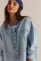 Free People - Denim Dreaming Pullover
