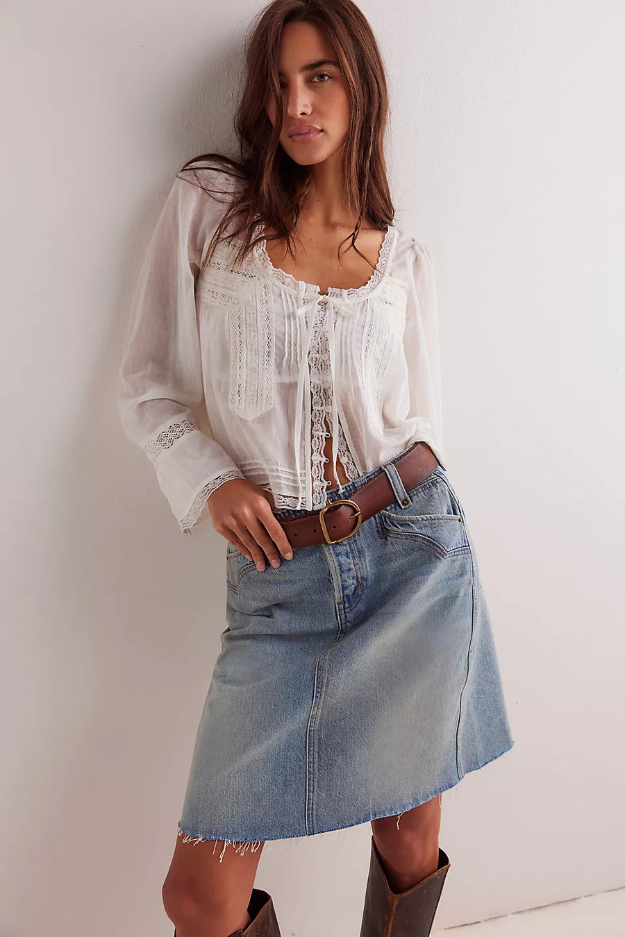 Suzy Denim Midi Sun Stoned Blue