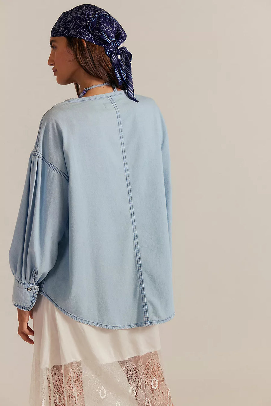 Free People - Denim Dreaming Pullover