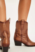 Cat Nap Cowboy Boots Saddle Leather
