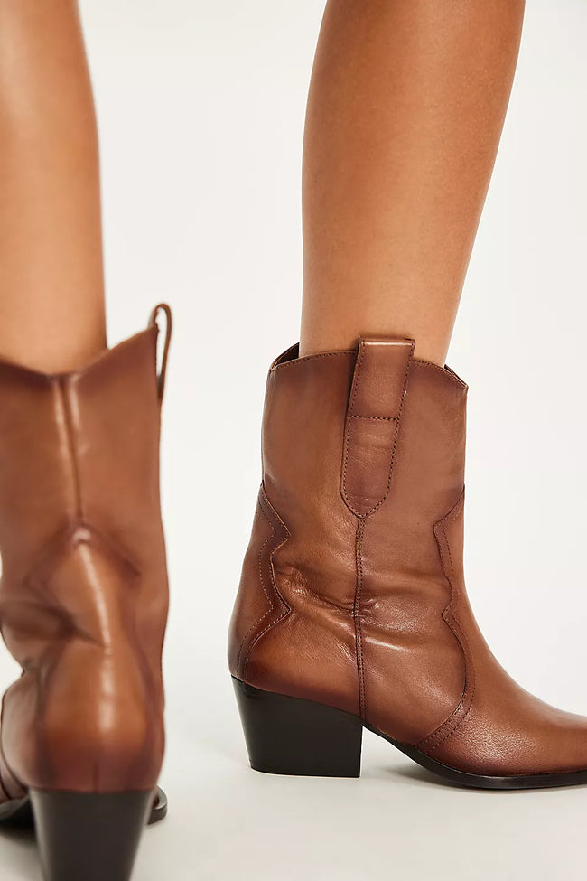 Cat Nap Cowboy Boots Saddle Leather