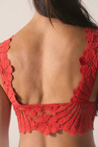 Petal Party Lace Plunge Bralette Atlas Red
