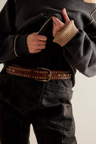 We The Free Sola Stud Belt Cognac
