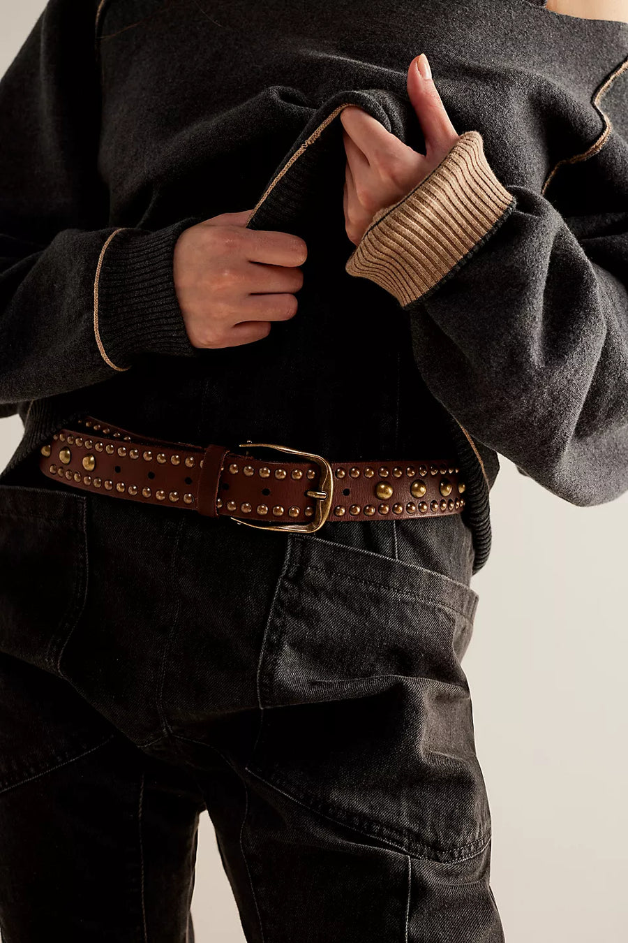 We The Free Sola Stud Belt Cognac