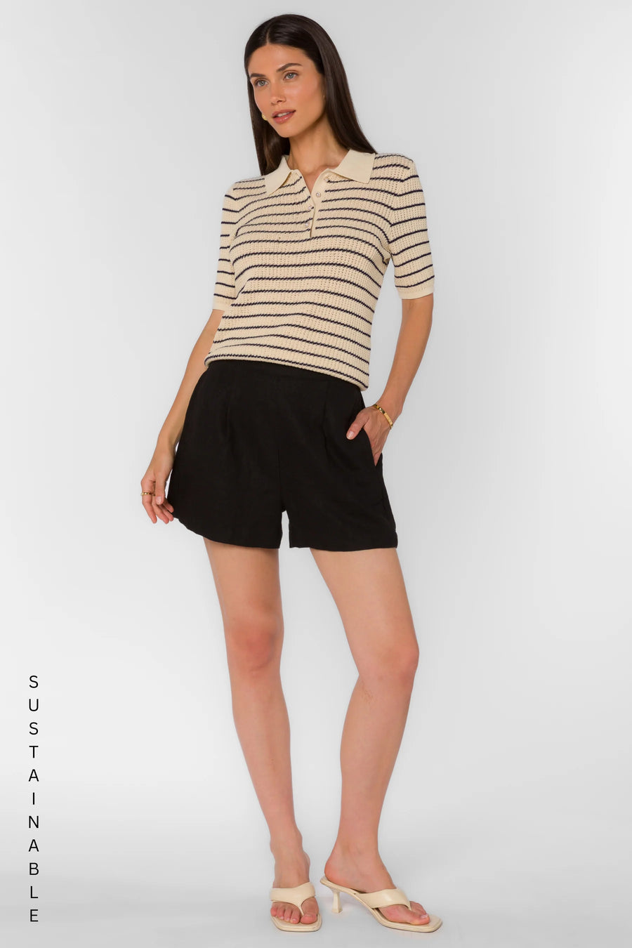 Fedra Black Shorts