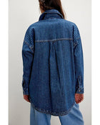 Dunes Shirt Jacket Blue Abyss