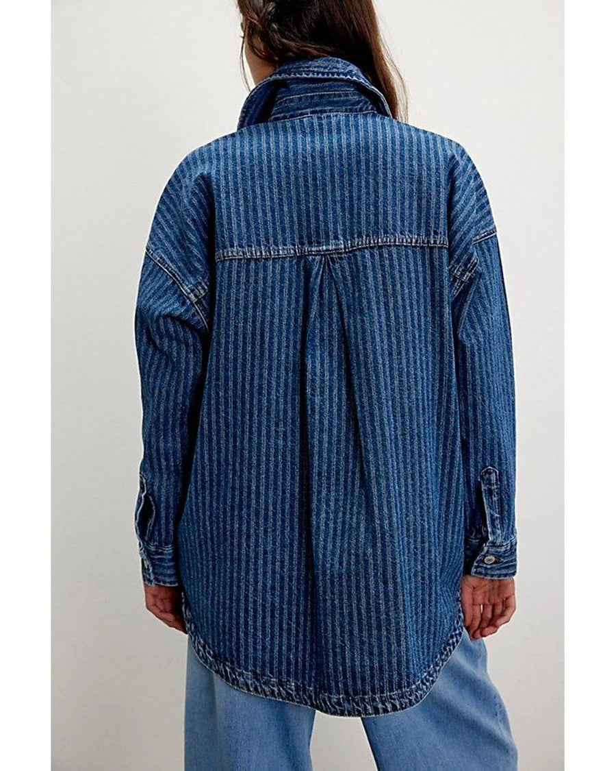 Dunes Shirt Jacket Blue Abyss
