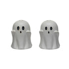 Embossed Stoneware Ghost Shaped Salt & Pepper Shakers