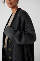 Free People Chamomile Cardigan Washed Black