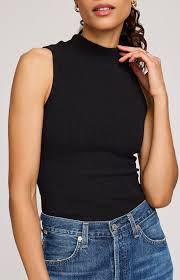 Michelle Ribbed Tank - Black