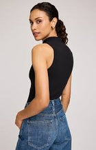 Michelle Ribbed Tank - Black
