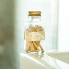 White Gold Mini Apothecary Match Bottle
