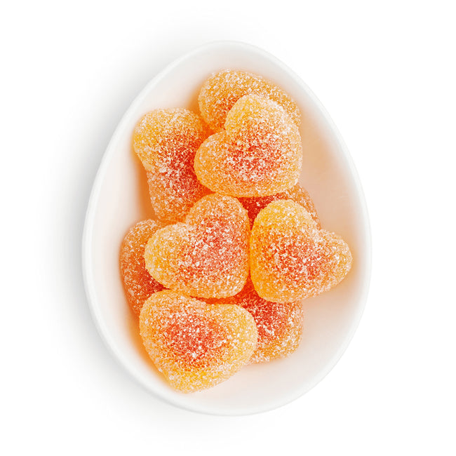 Peach Bellini Gummy Hearts