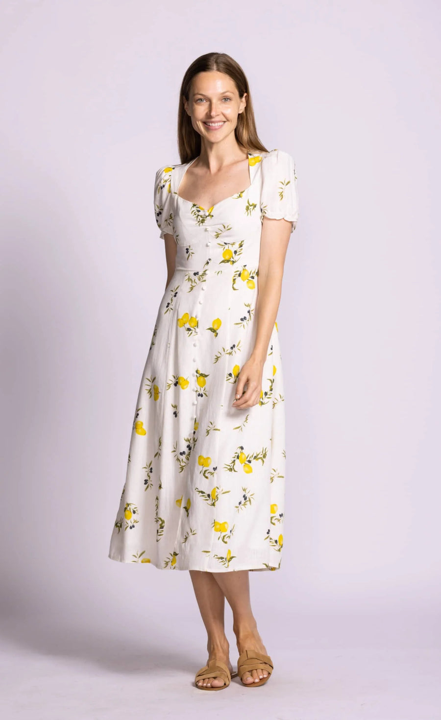 Sorrento Lemon Print Dress