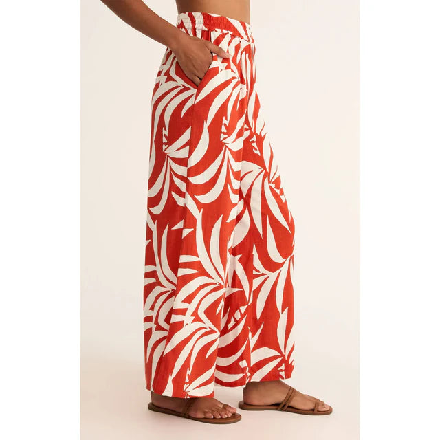 Dante Tropical Linen Pant Cabana Red