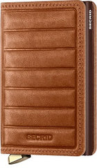 Premium Slimwallet Embossed Lines Cognac