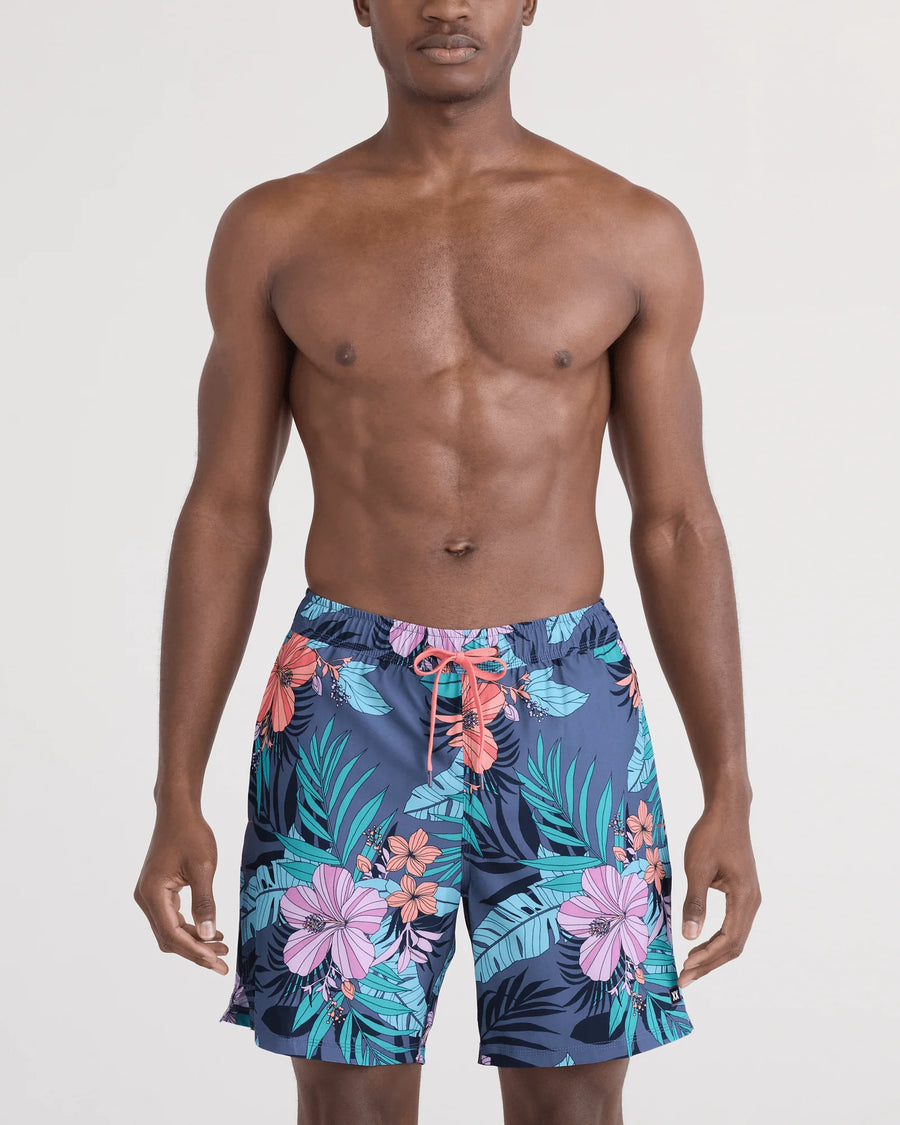Oh Buoy 2N1 Volley 7" - Hibiscus Jungle Indigo