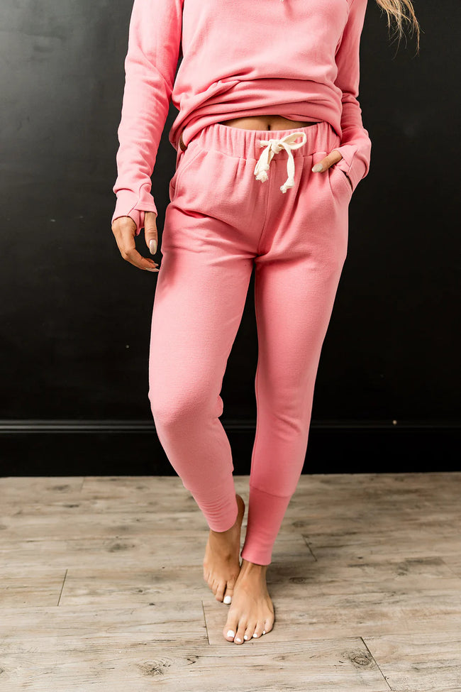 Performance Fleece Joggers - Pink Tulip