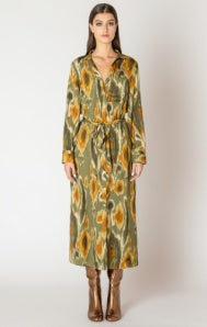 2622648 T LS Belted Midi Shirt Dress