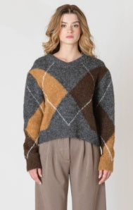2627011 DG V-Neck Patterned Sweater
