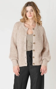 2627255 D Crewneck Textured Cardigan