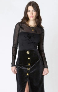 2622350 D Runout Patterned Bodysuit