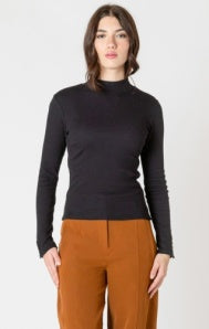 2624001 T Ribbed Mockneck Top