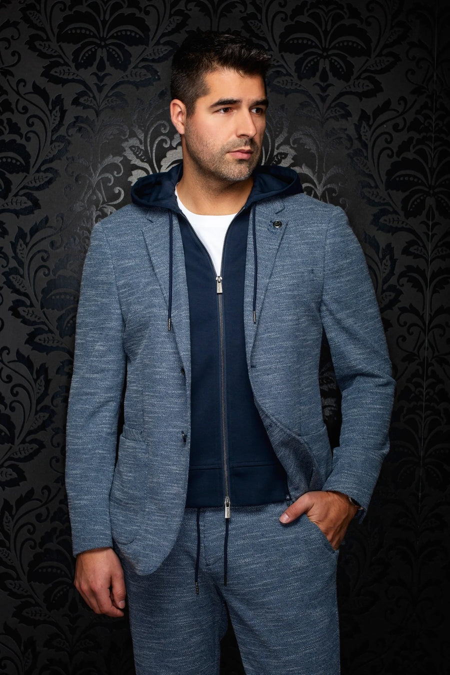 Noah Hood Blazer Navy