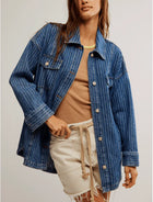 Dunes Shirt Jacket Blue Abyss