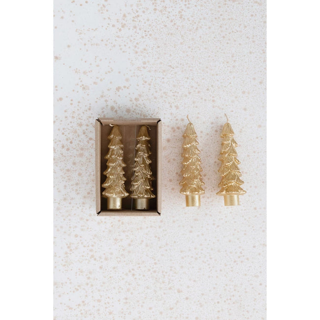 Unscented Tree Shaped Taper Candles In Box