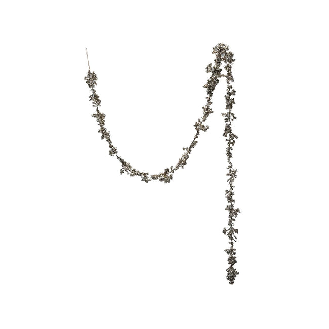 Foam Ball Garland with Glitter, Champagne Finish