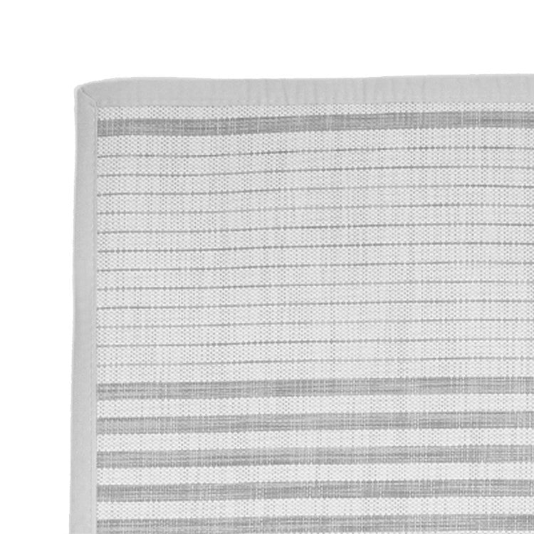 Linen Stripe Vinyl Floor Mat White