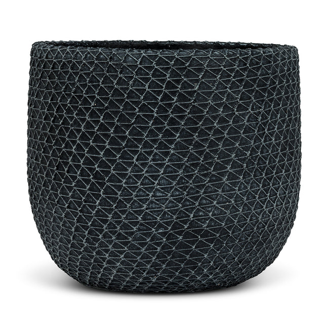 Lg Mesh Texture Planter Charcoal