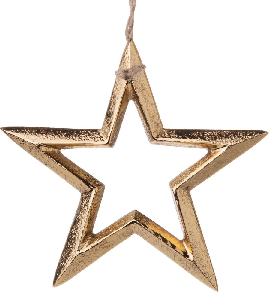 Cast Metal Gold star ornament