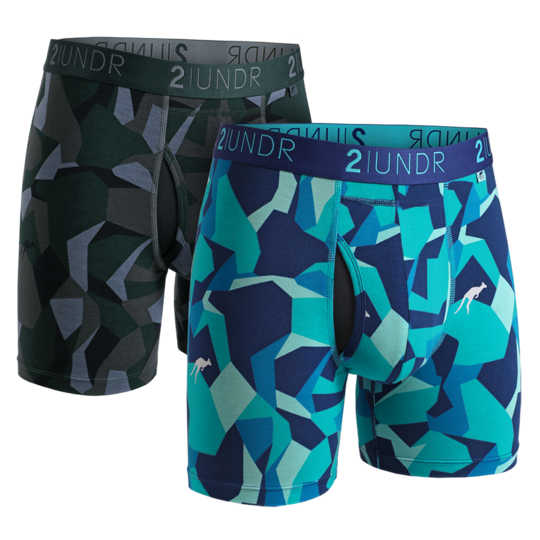 2UNDR Swing Shift - 6" Boxer Brief 2-Pack - Water | Forest Camo