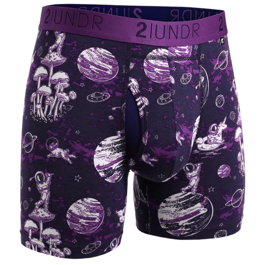 2UNDR Swing Shift - Space Golf Navy - 6" Boxer Brief