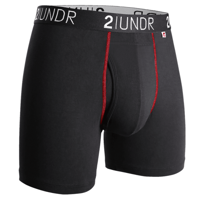 2UNDR Swing Shift - Black/Red - 6" Boxer Brief