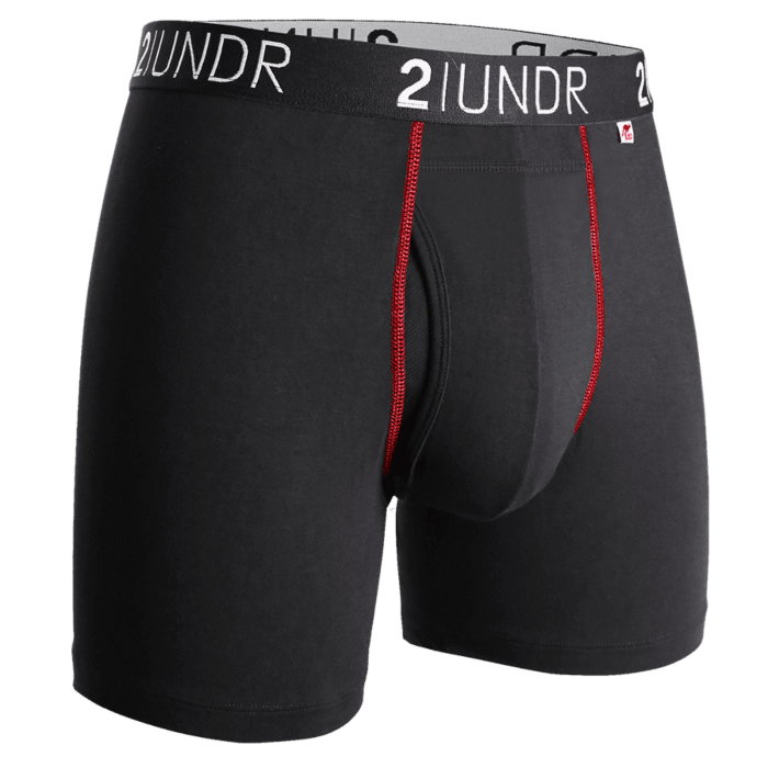 2UNDR Swing Shift - Black/Red - 6" Boxer Brief