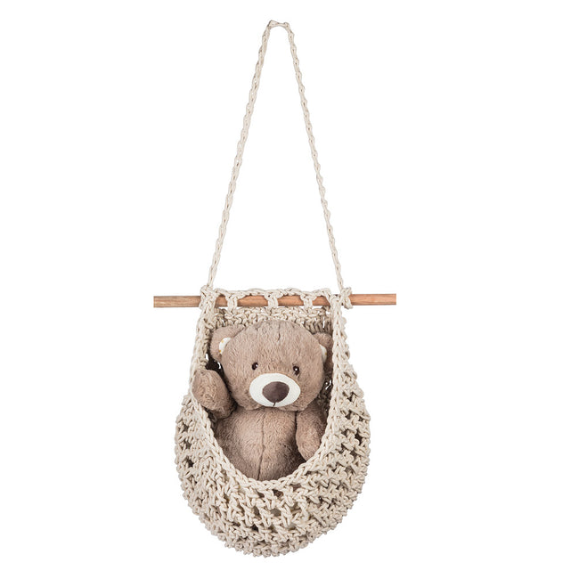 Lg Macrame Wall Pouch - 12"W