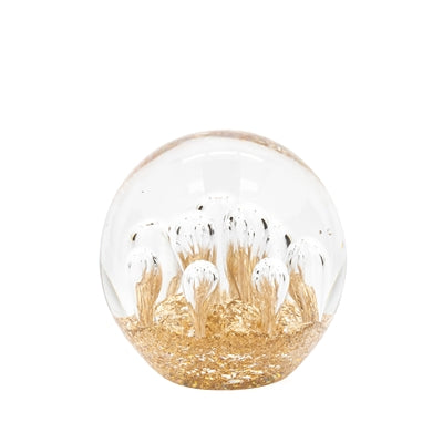 Glitter Glass Ball Paperweight Decor - Large Bubble