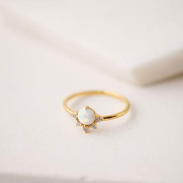 Juno Ring - Gold/Opal