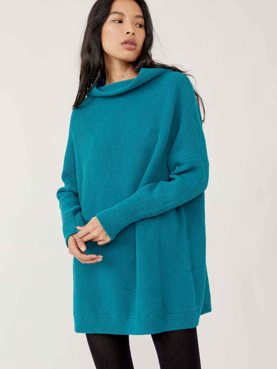 Free People - Electric Teal Ottoman Slouchy Tunic