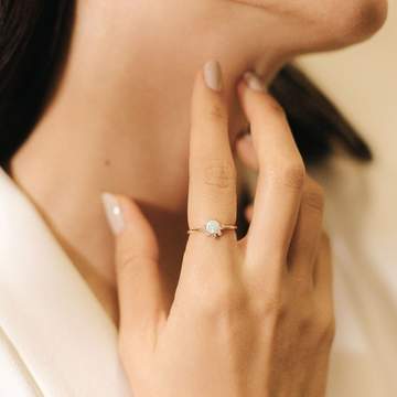 Juno Ring - Gold/Opal