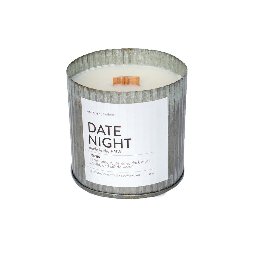Date Night Rustic Vintage Candle