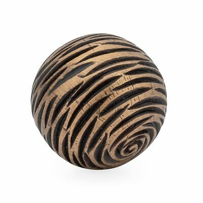 Ripple Carved Groove 3" Resin Decor Ball - Gold