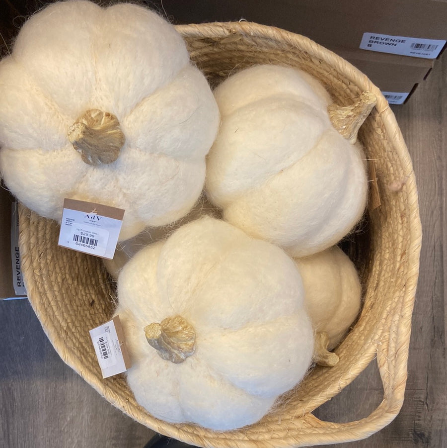 Lg Pumpkin Wool White