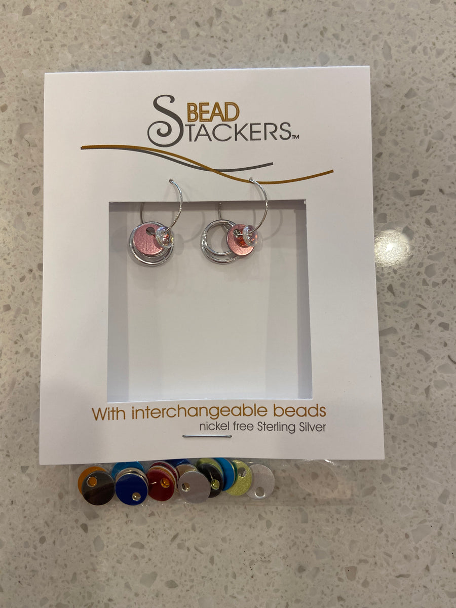 Earrings with 2025 changeable beads