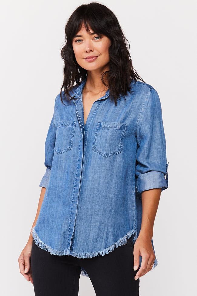 Frayed Riley - Collared Button Down Shirt
