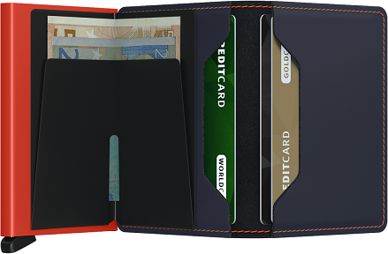 Secrid Slimwallet Matte Nightblue & Orange